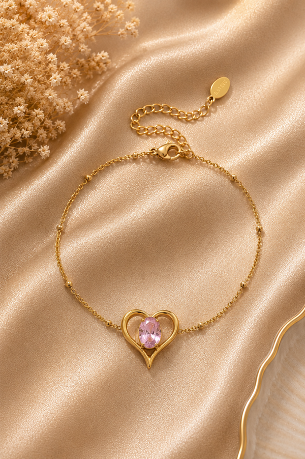 Promise Heart Armband Roze