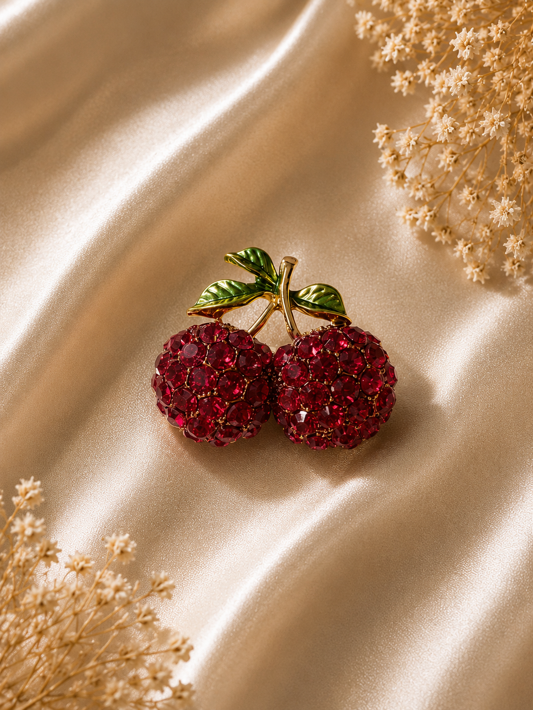 Ruby Cherry Broche