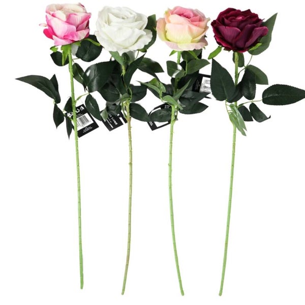 Kunstbloem Roos enkel