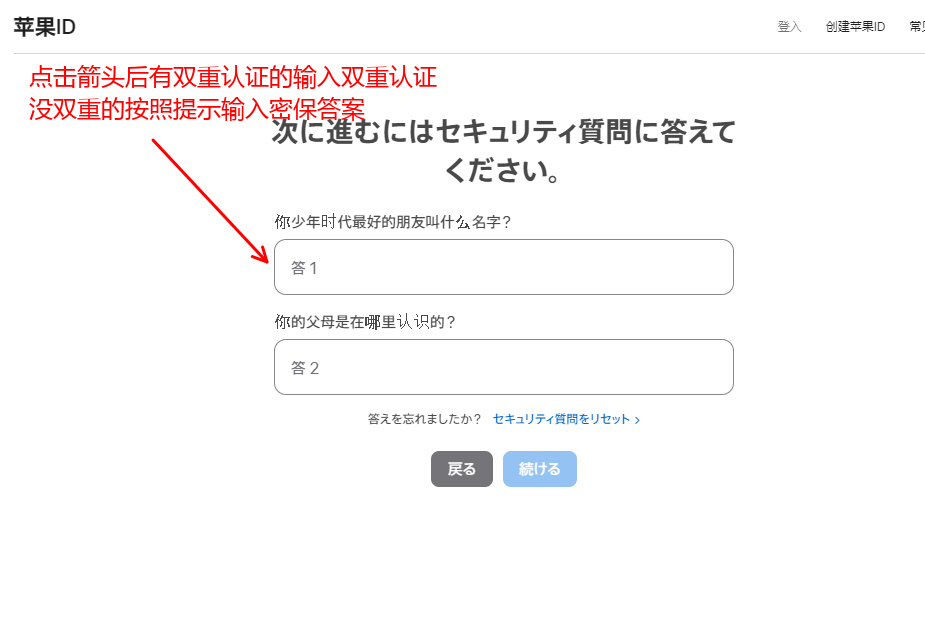 有双重输入收到的双重 没有的输入密保点击继续