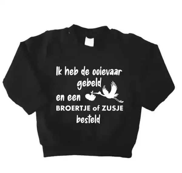 Sweater - ik heb de ooievaar gebeld