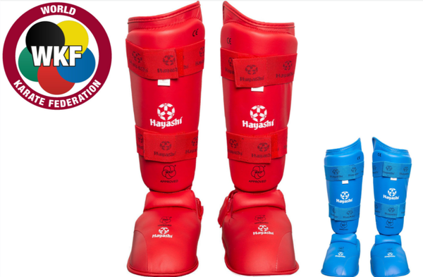 Hayashi WKF scheen/voetbeschermers rood of blauw