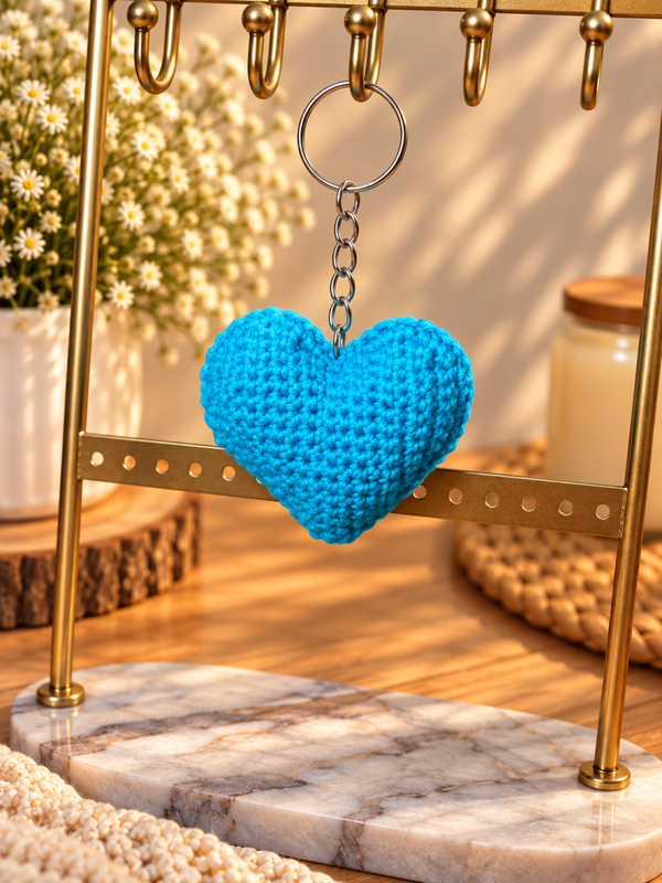 Porte-clés Cœur au crochet