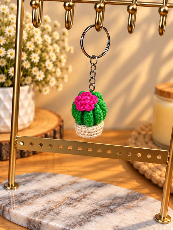 Porte-clés Cactus au crochet