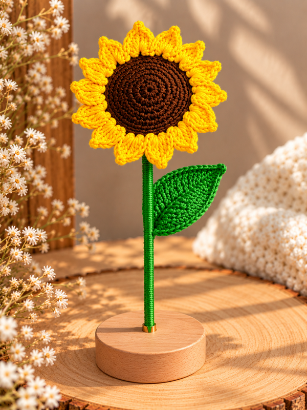 Tournesol au crochet