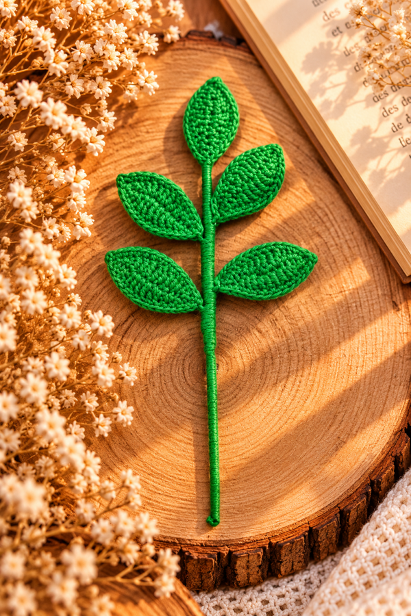 Branche de feuillage au crochet