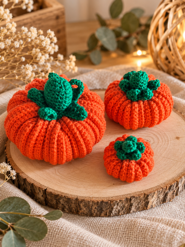 Citrouille décorative au crochet