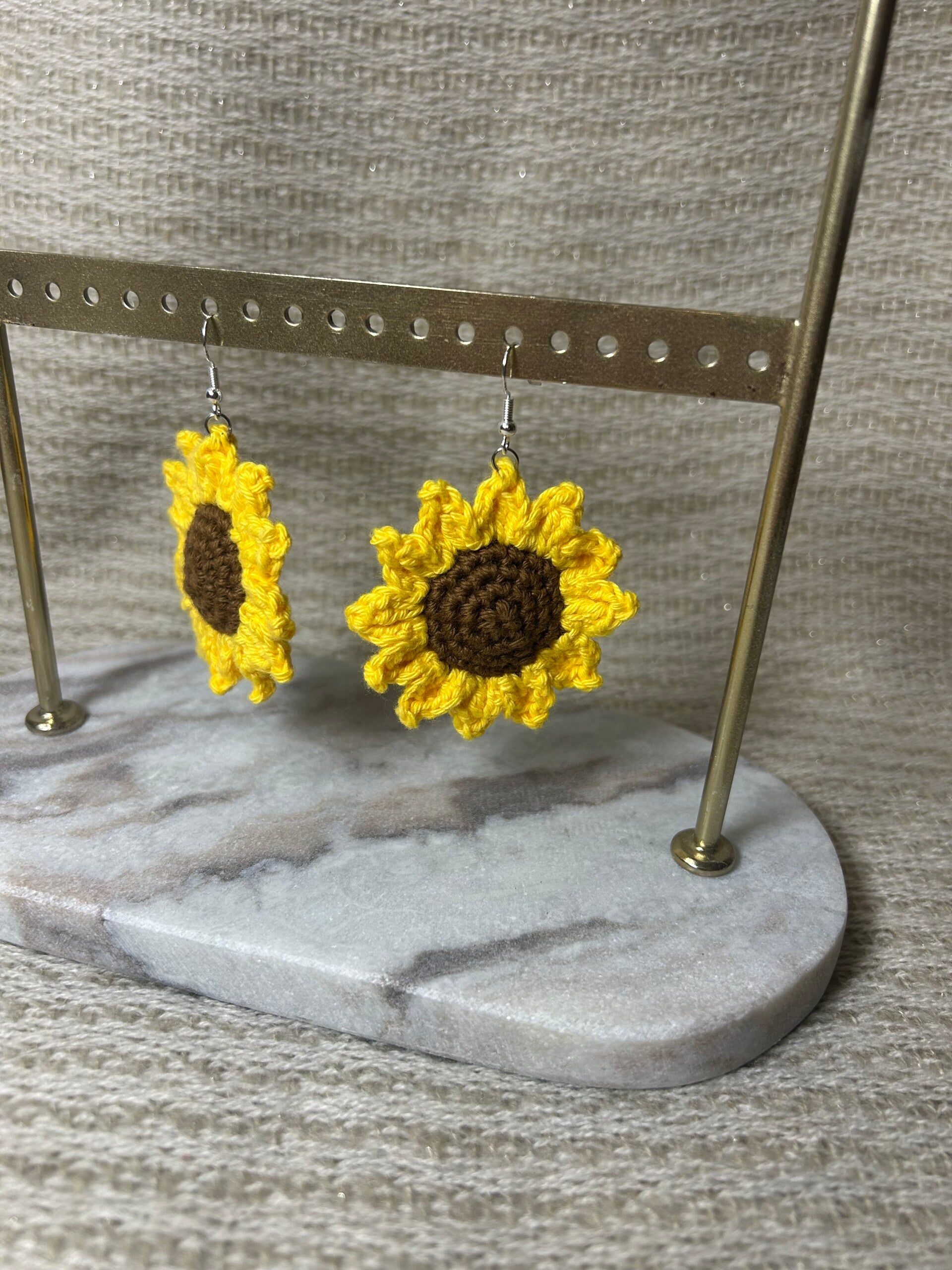Boucles d'oreilles tournesol