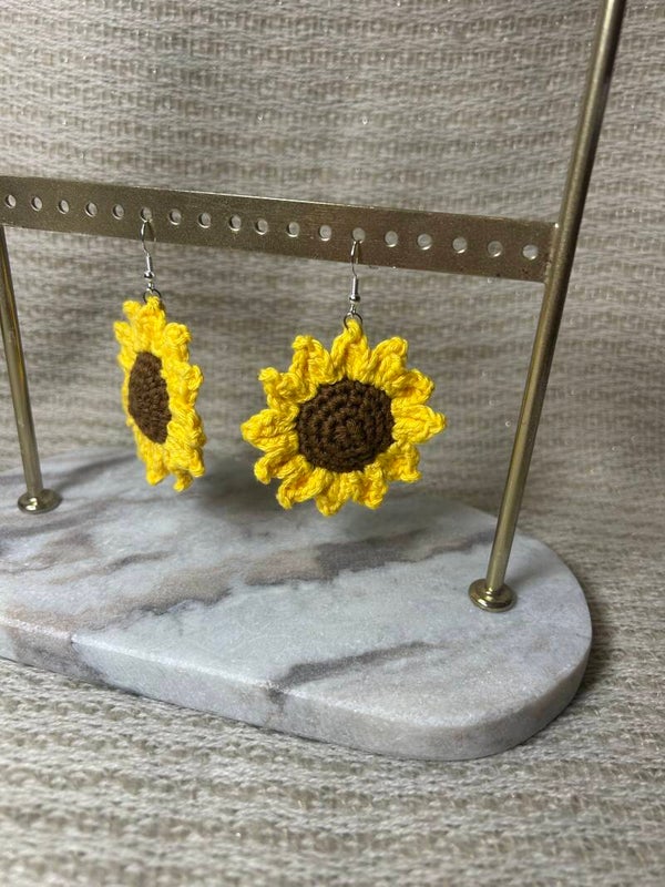 Boucles d'oreilles tournesol