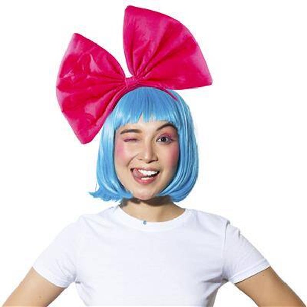 Roze Neonkleurige haarband met gigantische strik
