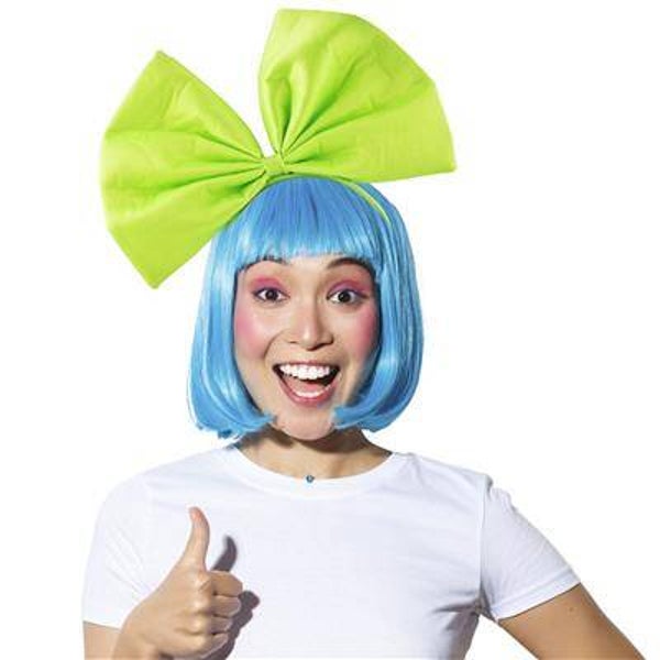 Groen Neonkleurige haarband met gigantische strik