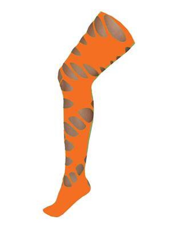 met gaten fluo oranje