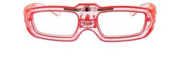 Bril met knipperende led rood