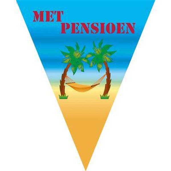 Vlaggenslinger 5 m 10 vlaggen 'Met Pensioen'