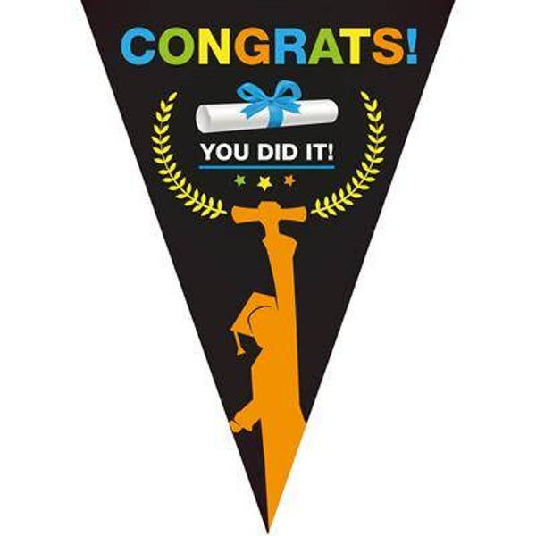 Gefeliciteerd 5 m 10 vlaggen