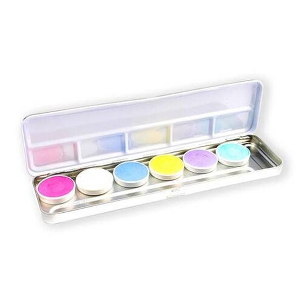 Aqua face- and bodypaint pastel palet (6 kleuren)