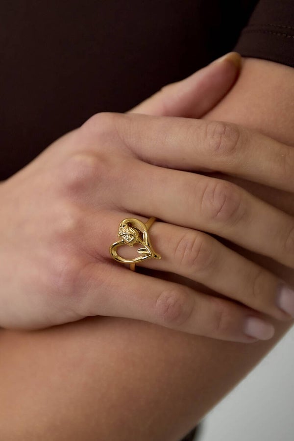 Hart roos ring