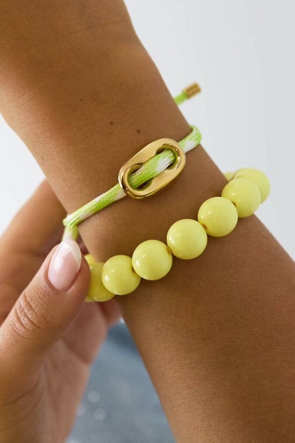 Button bracelet green