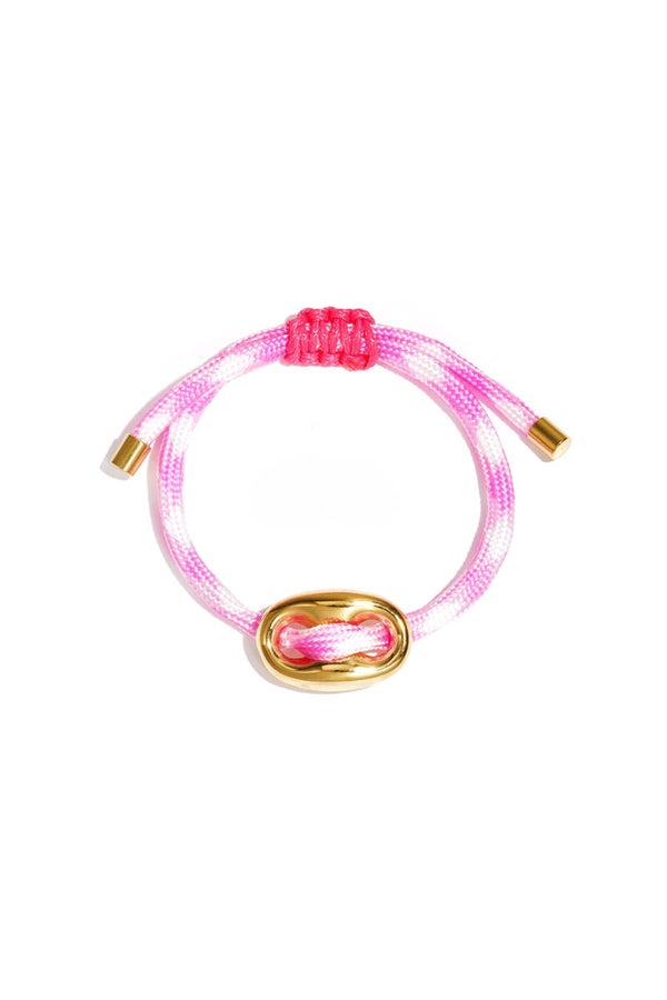 Button bracelet pink