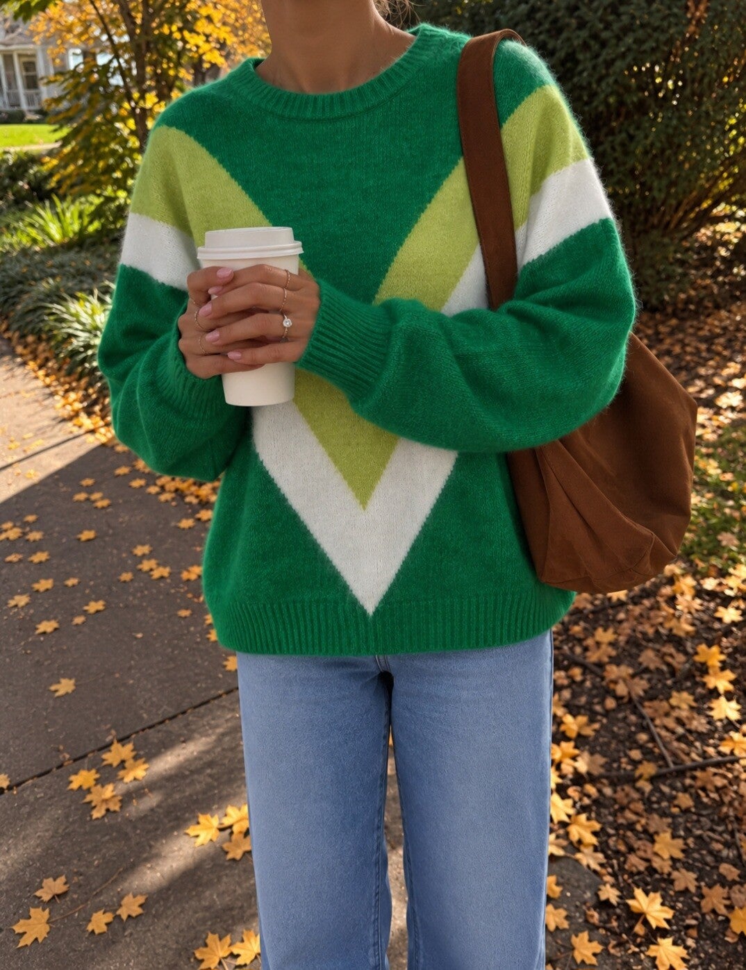 schaak trui groen