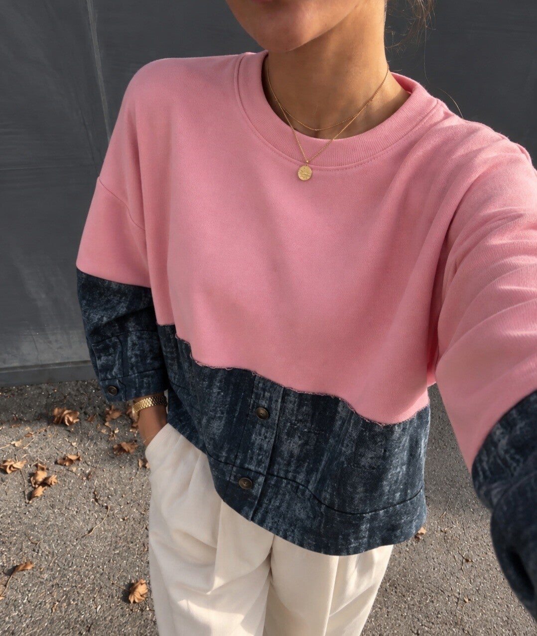 pink sweater