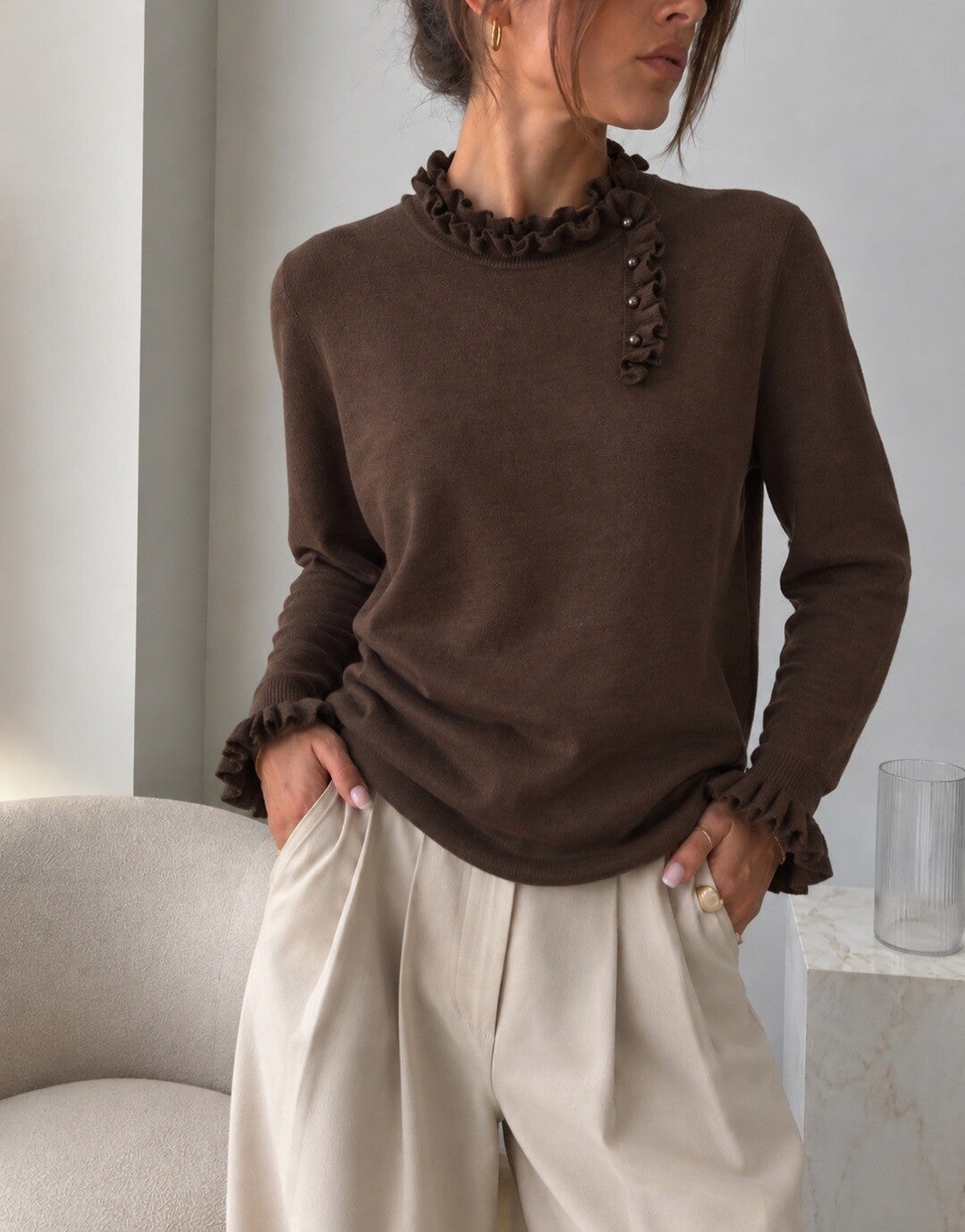 Amber sweater choco