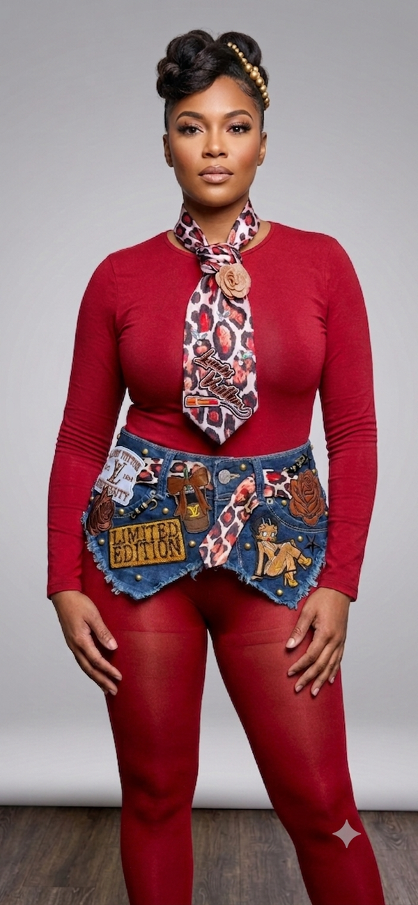 The 'Fierce & Limited' Upcycled Tie & Denim Belt Set