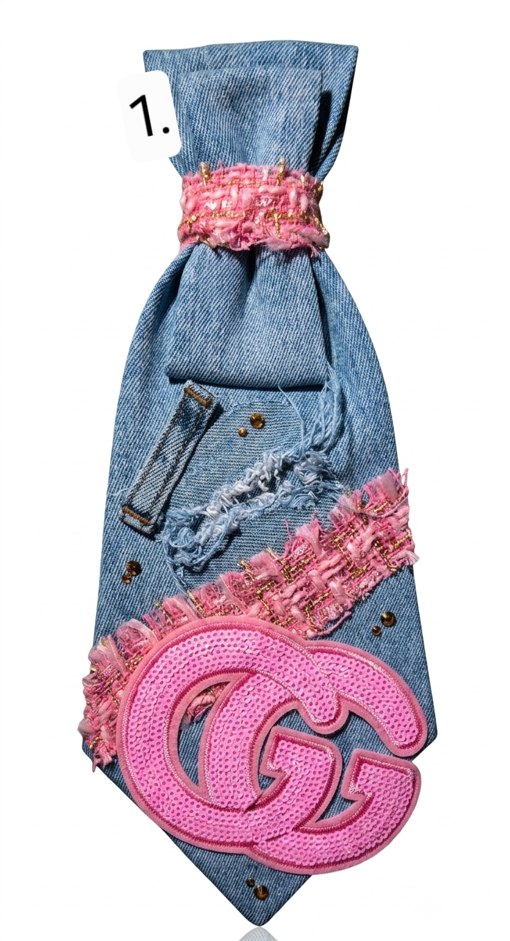 Upcycled Denim Statement Tie Collection