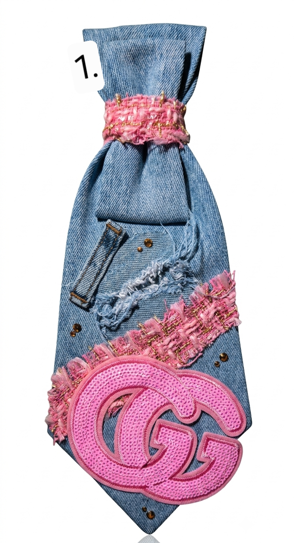 Upcycled Denim Statement Tie Collection