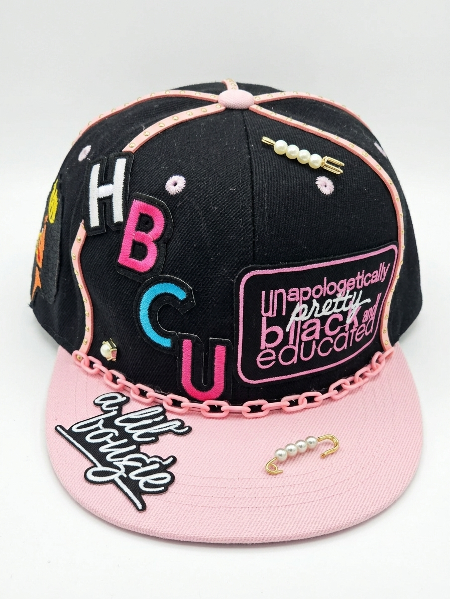 Unapologetically Black & Educated" Embellished HBCU hat