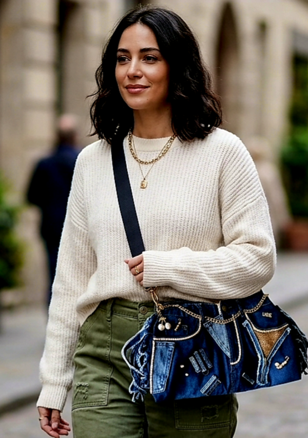 The Demin Fringe Remix handbag