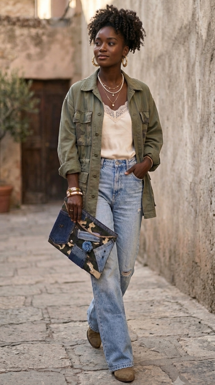 ​Denim Pocket Clutch