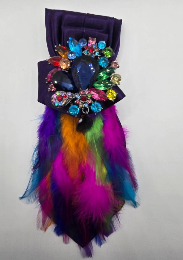 ​The 'Prismatic Plume' Statement Tie Collection