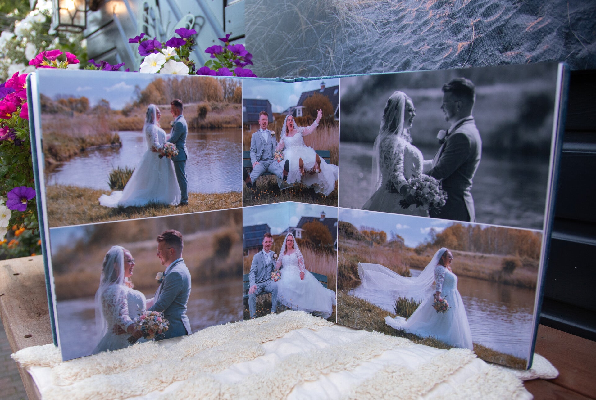 Trouwalbums bij de pakketten van de trouwfotografie