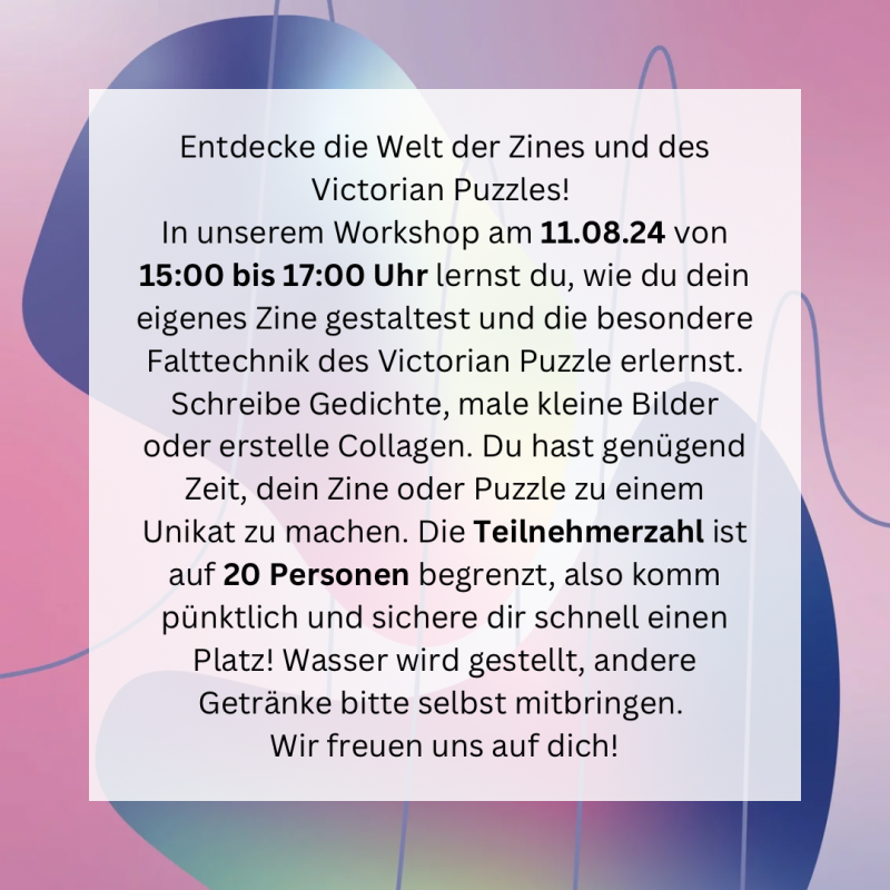 Beschreibung Zine Workshop queer:raum