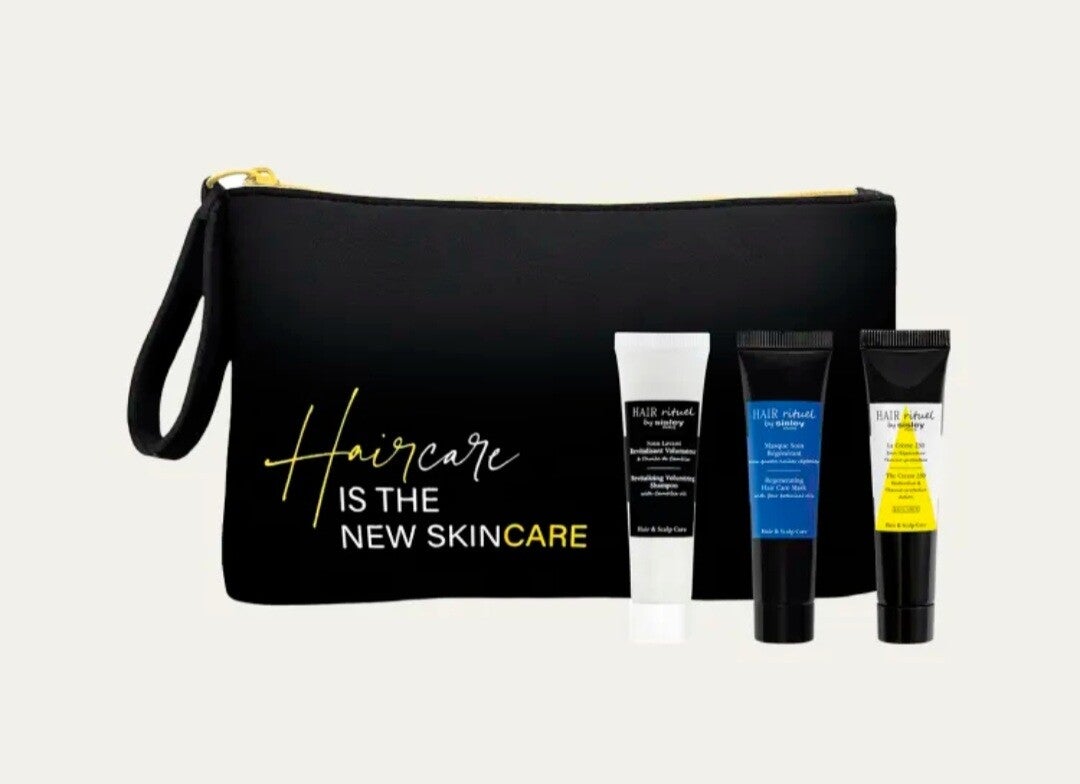 Trousse de maquillage  SISLEY avec des miniatures capillaires