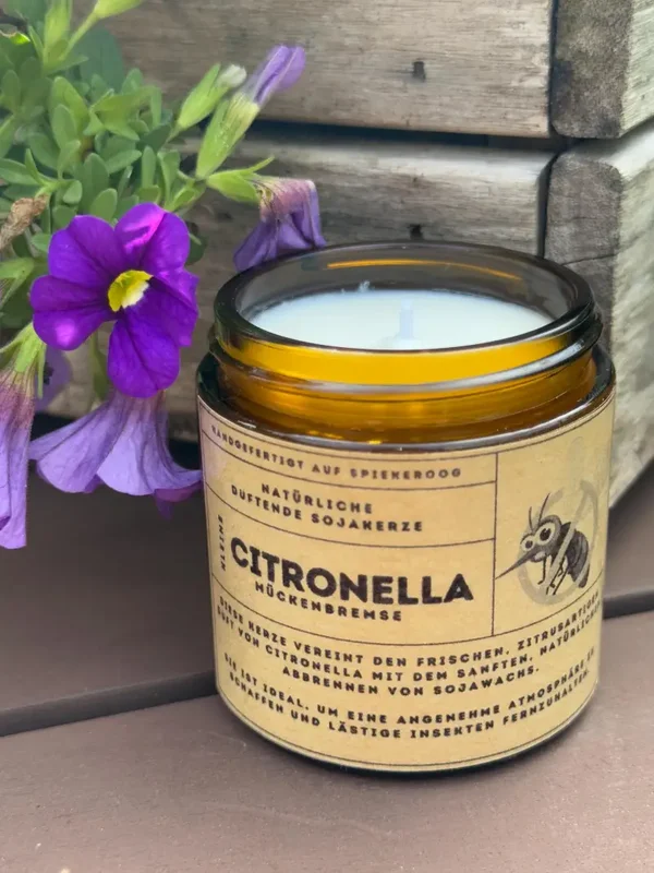 Citronella-Duft Kerze aus Sojawachs in einem Schraub-Glas 100 ml