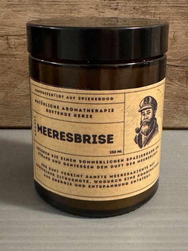 Meeresbriese - Duft Kerze aus Paraffinwachs in einem Schraub-Glas 150 ml