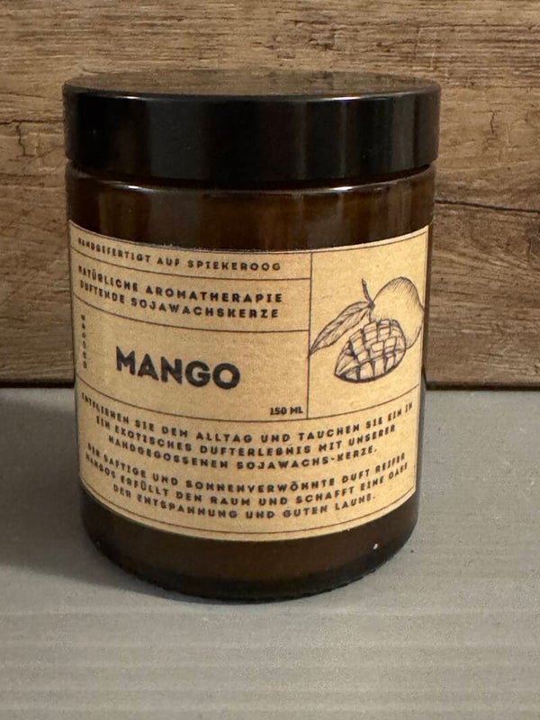 Mango - Duftkerze aus Sojawachs in einem Schraub-Glas 150 ml