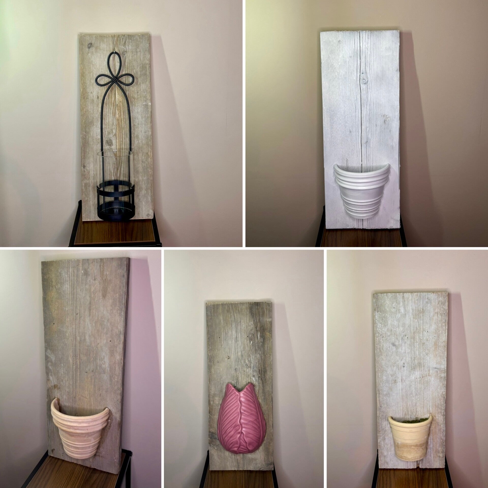 Wall of Charm | DIY | Houten wandbord met halve vaas