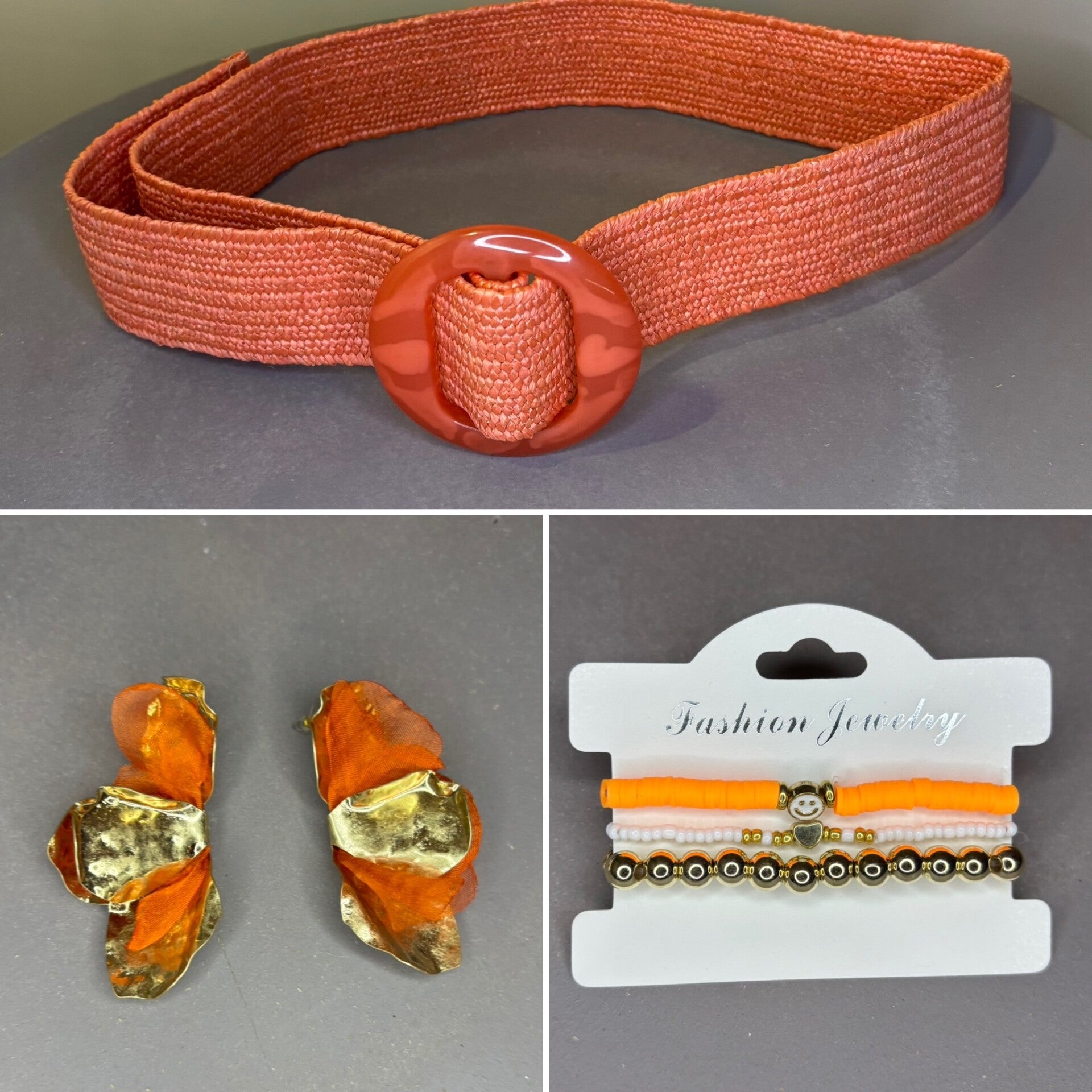 Koningsdag actie setje €10 euro | Riem - Oorbellen - Armband setje.