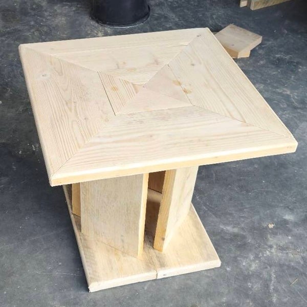 Steigerhouten tafel 60X60