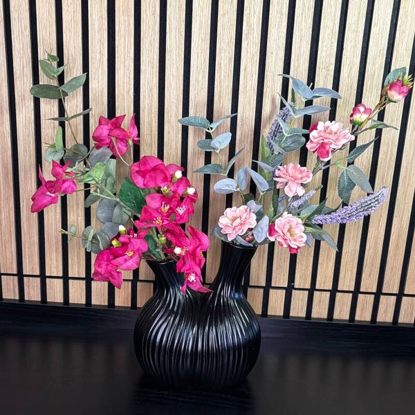 Compleet Boeket in Mat zwarte toeter vaas