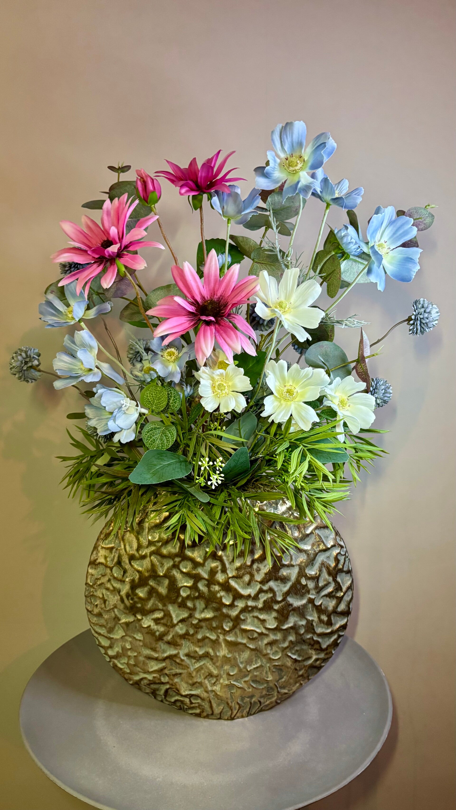 Boeket: Pastel Bloom Garden | Met vaas