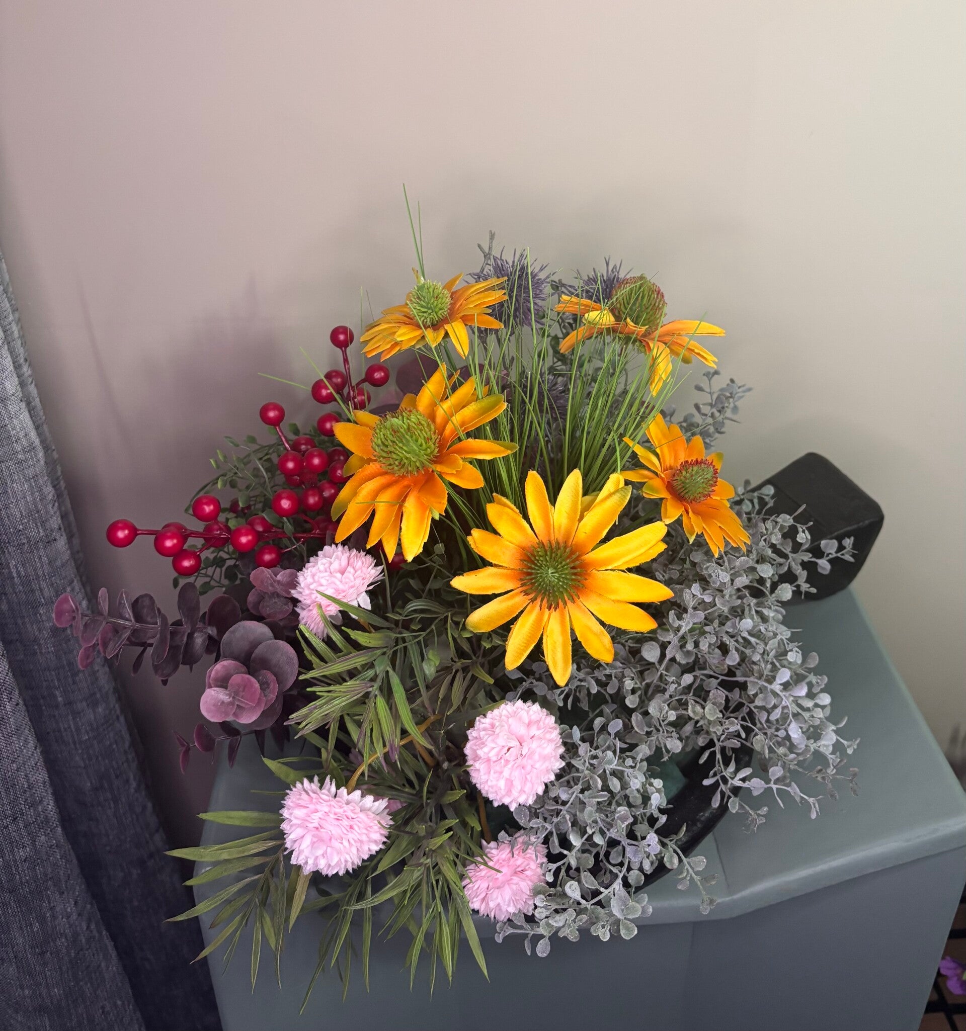 Autumn Glow – Luxe Zijden Bloemstuk In schaal