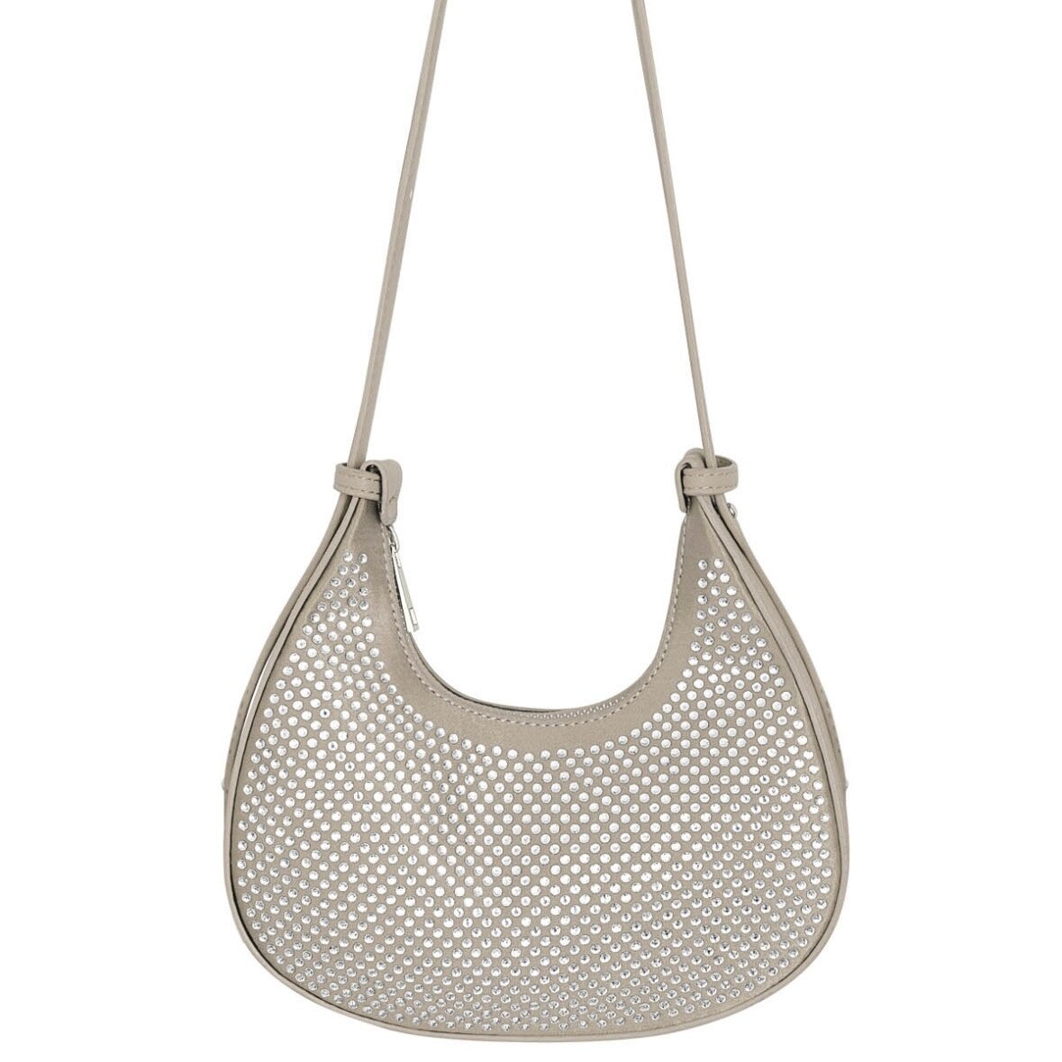 Croissant tas / beige met glitters - PU