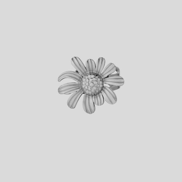 Ring : Happy Daisy | RVS | Zilverkleurig