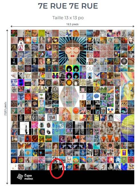 Oeuvre de Dominique Van Eeckhoudt à Expo Metro Los Angeles