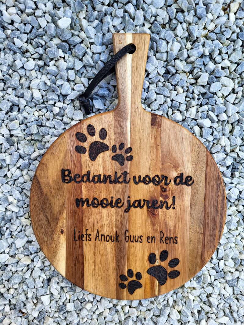 Acacia borrelplank Bedankt voor de mooie jaren