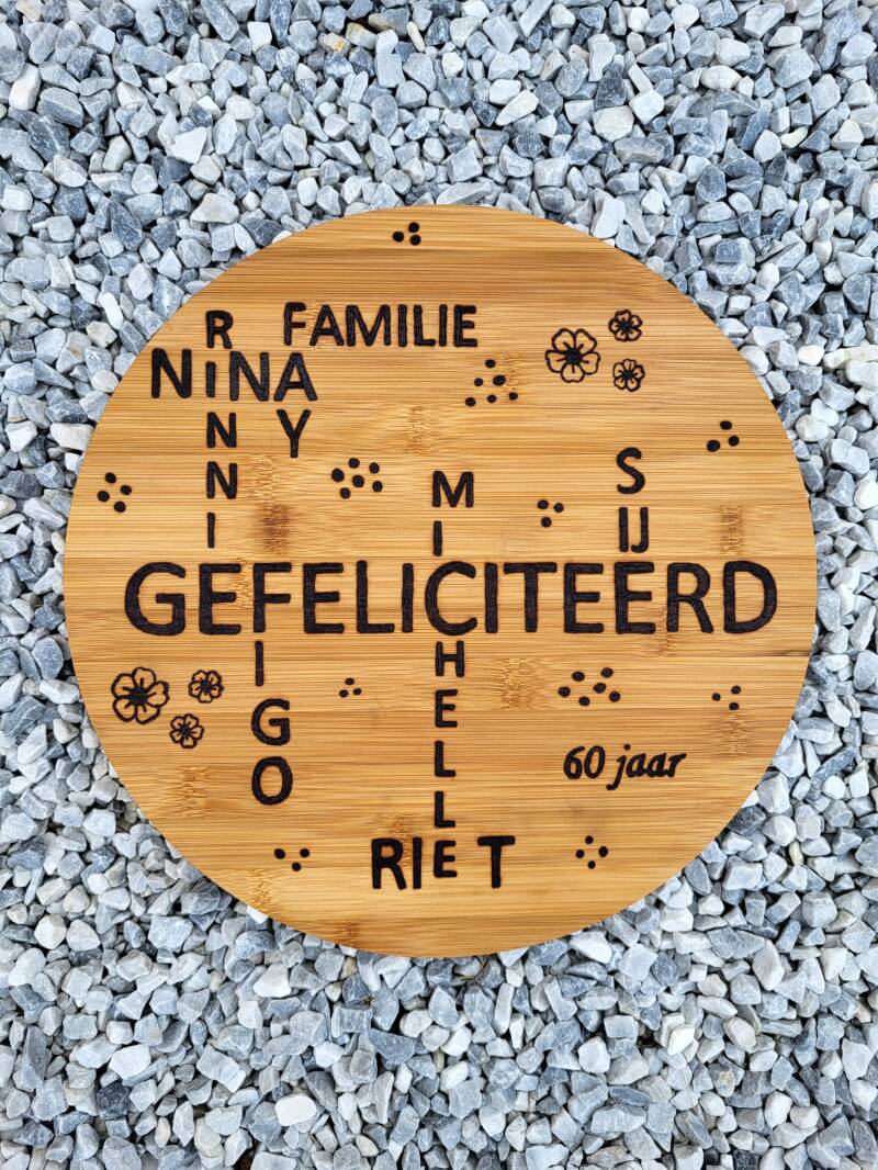 Draaiplateau 60 jaar getrouwd